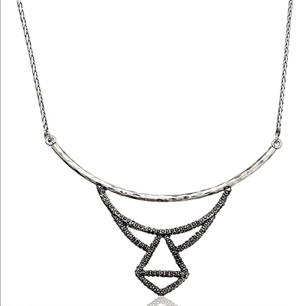 Lucky Brand Silver Pave Collar Necklace